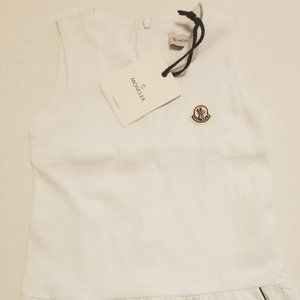 Authentic moncler white skater jumper size 4 nwt